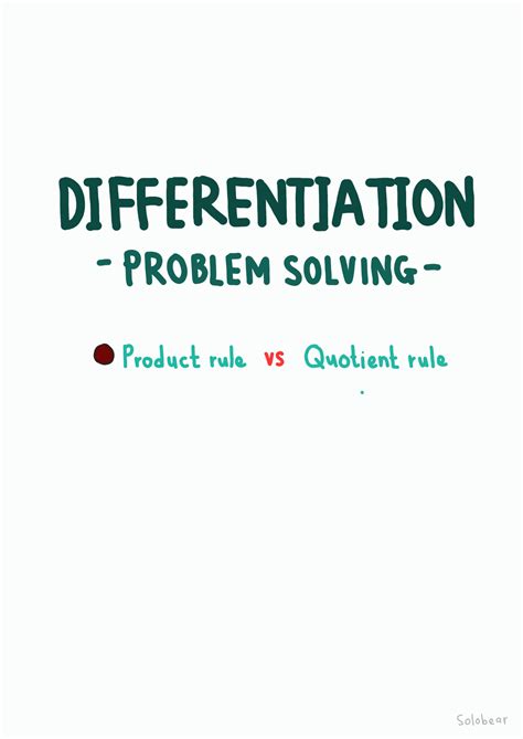 Solution Differentiation Problem Solving Using Product Rule And