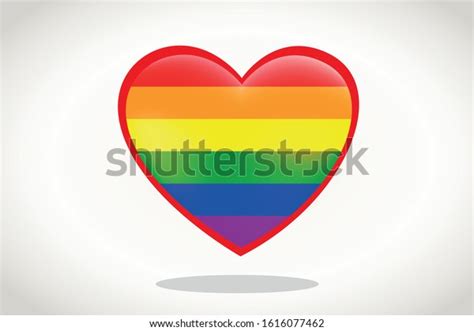 Lgbt Flag Heart Shape Heart 3d Stock Vector Royalty Free 1616077462