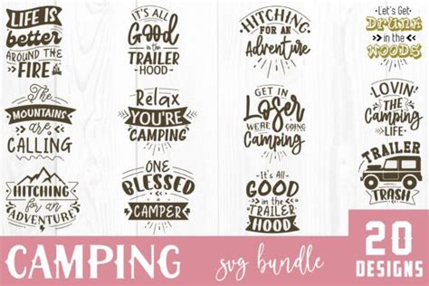 Camping Svg Bundle Vol Graphic By Svg Box Creative Fabrica