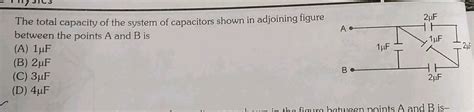 Uf The Total Capacity Of The System Of Capacitors Shown In Adjoining