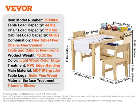 VEVOR Mesa de arte para niños y 2 sillas mesa de actividades 2 en 1