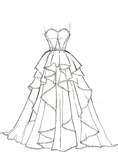 Gown Drawing At Getdrawings Free Download