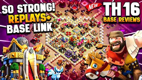 Unbeatable TH16 Base LINK With Replays ONLY 1 STAR Town Hall 16