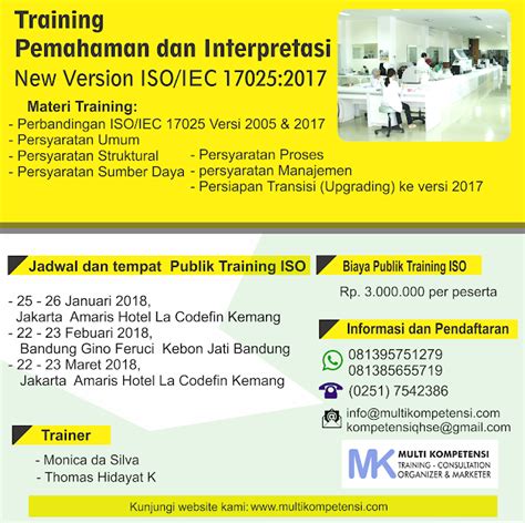 Training Pemahaman Dan Interpretasi New Version ISO IEC 17025 2017