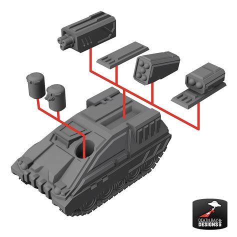 Solar Shift C1 B Apc Multi Weapon 2 Pack Death Ray Designs Tabletop Miniatures Gaming