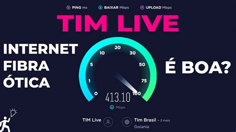 Teste Internet Fibra Tica Tim Live Mega Em Goi Nia Youtube