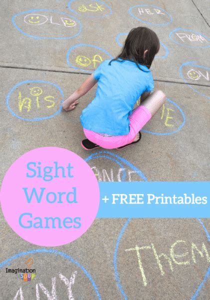 Sight Word Games and Free Printable Cards - Imagination Soup