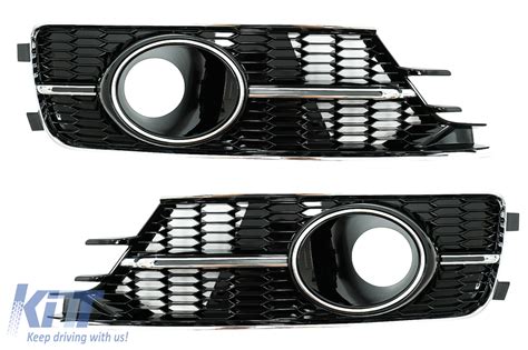 Bumper Lower Grille Covers Side Grilles Suitable For AUDI A6 C7 4G