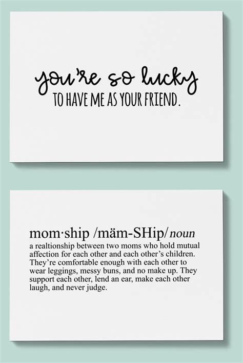 Funny Cards for Friendship Example 1 - Mom Envy