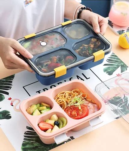 Lunchera vianda Hermética 1250ml Con Divisiones C cuchara MercadoLibre