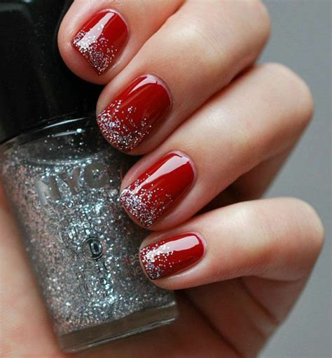 Leisten Sie Sich Rote Geln Gel Zu Weihnachten Sparkle Nails Pretty