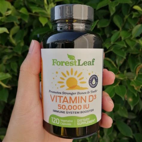 Vitamin D3 ดีสาม 50 000 Iu Weekly Supplement 120 Vegetable Capsules Forestleaf® Th