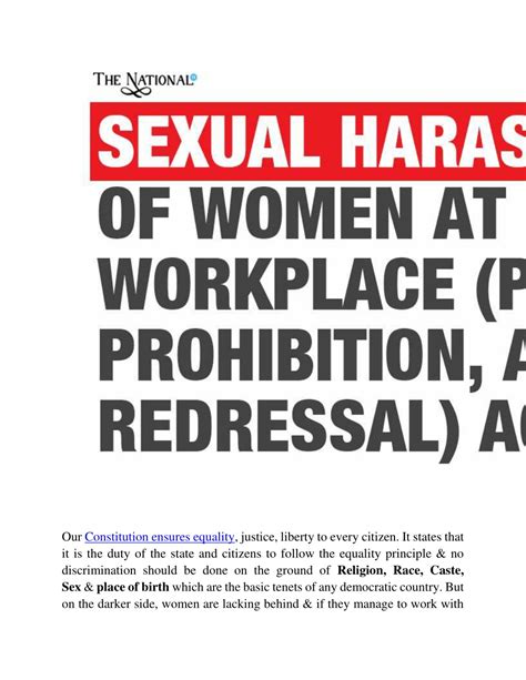 Ppt Protection From Sexual Harassment Of Women At Workplace Powerpoint Presentation Id 12202323