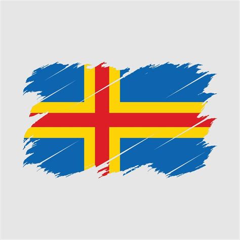 Aland Islands Flag Brush Vector Art At Vecteezy