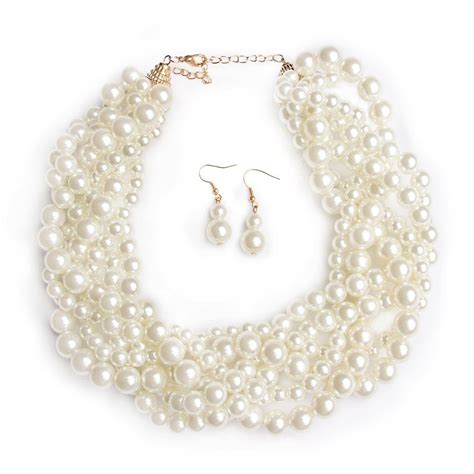 42 Off Fashion Unique Pearl Necklace Exaggeration Costume Jewelry Rosegal