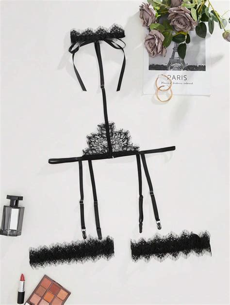 Classic Sexy Music Festival Sexy Garter Lingerie Set Shein Usa