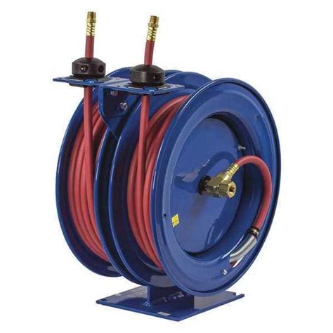 Coxreels Spring Return Dual Hose Reel 14 In Hose Dia 35 Ft Length