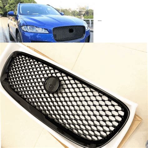 Black Front Upper Radiator Grille Mesh Grill For Jaguar XF XFR 2016