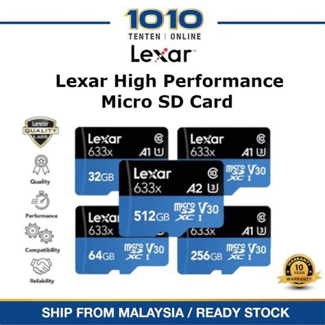 ORIGINAL Lexar High Performance 633x MicroSD 32GB 64GB 128GB