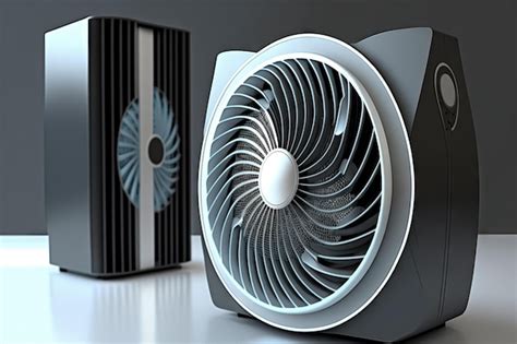 Premium AI Image | Air purifier in room with closeup of filter and fan ...