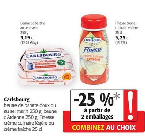 Promo Beurre De Barratte Au Sel Marin Finesse Crème Culinaire Entière