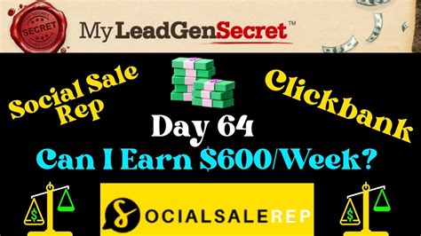 Get Paid Weekly With Clickbank Social Sale Rep Case Study Day 64