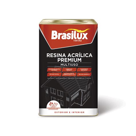 Resina Acrílica Incolor Base De Água 18 Litros Brasilux Loja do