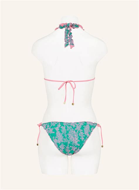 heidi klein Triangel Bikini Hose SANTA ROSA zum Wenden in grün pink