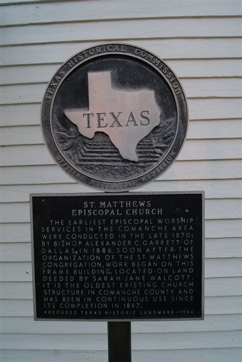 St. Matthews Episcopal Church - TEXAS HISTORICAL MARKERS