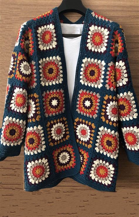 15 Crochet Granny Square Jacket Cardigan Free Patterns For 2024