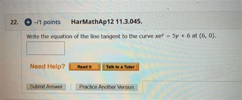 Solved 22 1 Points HarMathAp 12 11 3 045 Write The Chegg