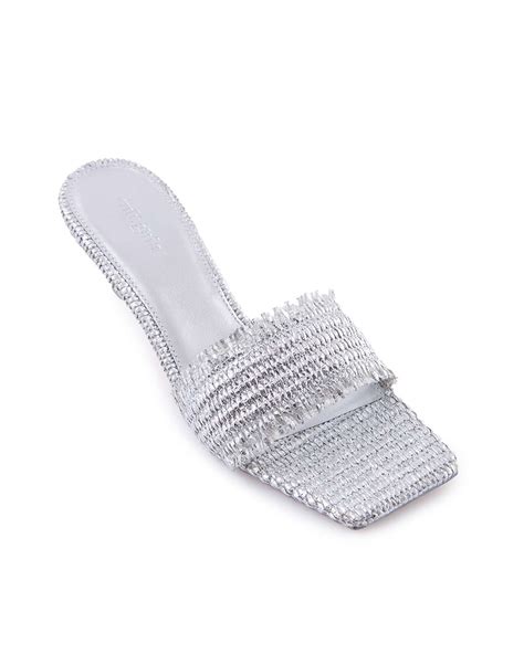 Cult Gaia Silver Ada Sandals Galeries Lafayette Doha