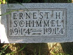 Ernest Hershel Schimmel 1914 1914 Memorial Find A Grave