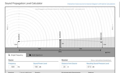 Sound Propagation And Acoustic Barrier Calculator Noisetools Net