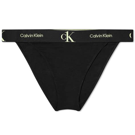 Calvin Klein High Leg Tanga Black End Gb