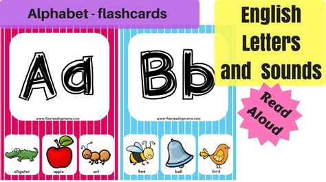 English Letters And Sounds Abcs Alphabet Phonics Flashcards Learn English Youtube