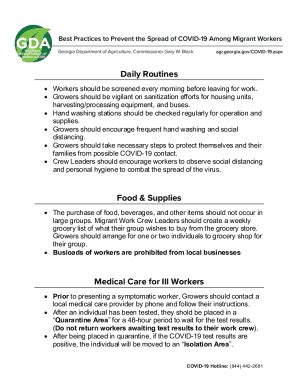 Fillable Online Agr Georgia Covid Novel Coronavirus Disease