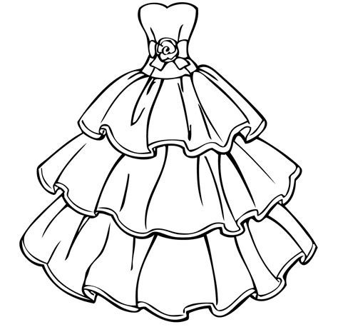 Wedding Dress Coloring Pages - Coloring Home