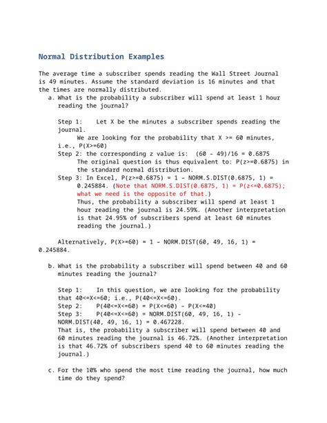 (DOCX) Normal Distribution Examples and Exercises - DOKUMEN.TIPS