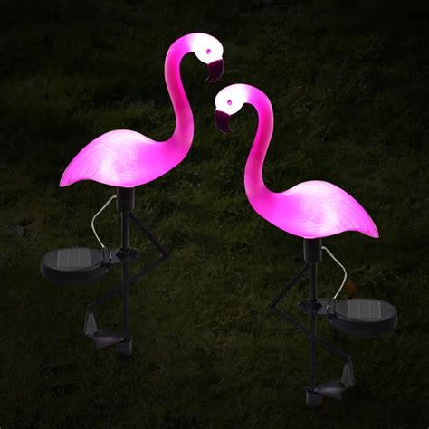Newest Solar Powered Flamingo Lawn Lamp Garden Decor Solar Lights