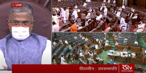 Rajya Sabha Proceedings Adjourned Till Noon Amid Opposition Protest