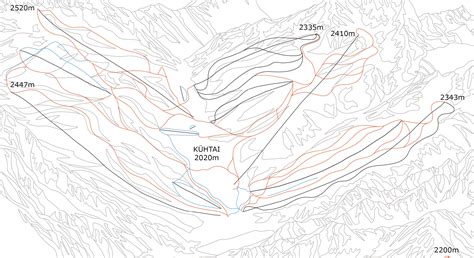 Kühtai Hochoetz Ski Piste Map Posterprint Etsy