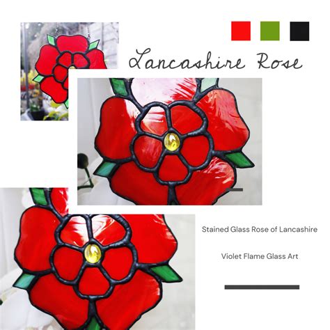 Stained Glass Rose Of Lancashire Suncatcher Win Folksy