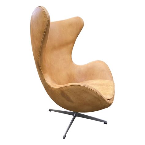 Original Tan Leather Egg Chair By Arne Jacobsen For Fritz Hansen At Stdibs