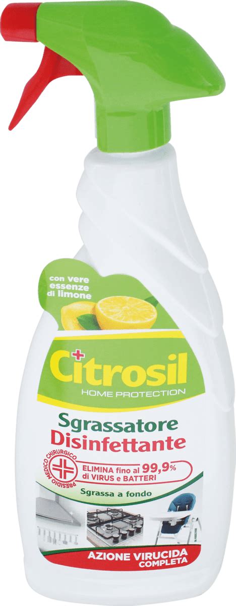 Citrosil Home Protection Spray Sgrassatore Disinfettante Al Limone