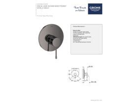 Grohe Essence New Shower Bath Mixer Tap Hard Graphite From Reece