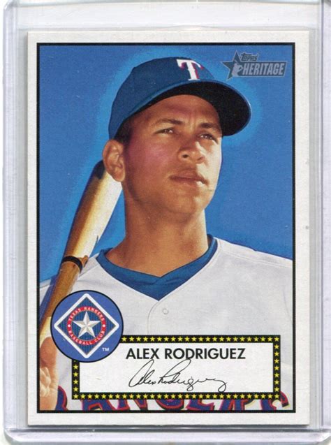 Topps Heritage Alex Rodriguez Black Back Texas Rangers