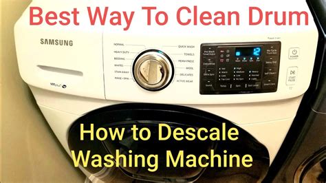 How To Descale Washer Clean Washing Machine Drum Properly Samsung