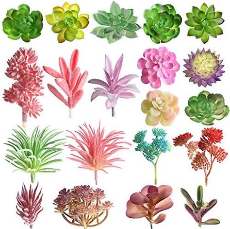 24 Pack Mini Artificial Succulent Plants Unpotted Fake Succulents