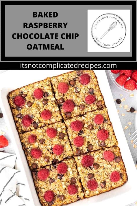 Baked Raspberry Chocolate Chip Oatmeal Squares